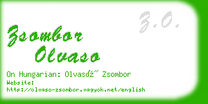 zsombor olvaso business card